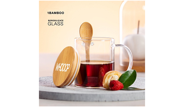 taza cristal tapa personalizada